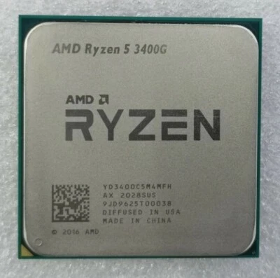 AMD Ryzen R5 3400G AM4 CPU Processor R5 3400G Zen+ 3.7GHz/4MB Quad-Core - Image 1 of 4