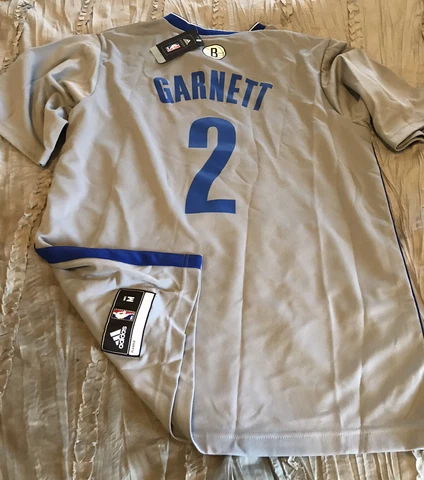KEVIN GARNETT  Brooklyn NETS Short Sleeve ADIDAS Replica Gray MEDIUM Jersey NEW Cover