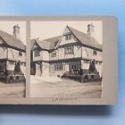 Stereoview Card 3D Real Photo C1900 Lavenham Suffolk Imposing Tudor Timber House