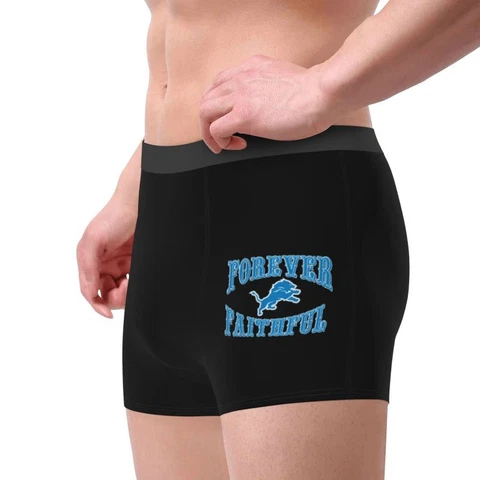 Forever Faithful Detroit Lions Men's Boxer Briefs Underwear Elastic Short Cover