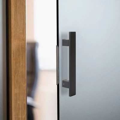 Manija de puerta de doble cara de acero inoxidable, manija de puerta en forma de H Foto 1 de 4