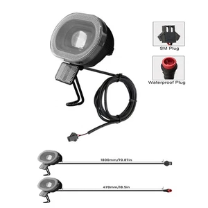 E-bike LED Light 12V-48V 110Lux Highlight Headlight Waterproof Front Light - Picture 1 of 17