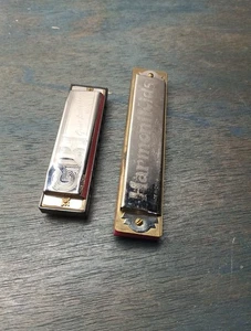 Pair Of Vintage Hohner Harmonicas - Harmonikids & GLH Great Little Harp - Picture 1 of 7
