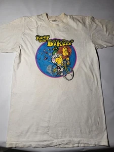 VINTAGE 1975-KEEP ON BIKIN' ROACH HI'NECK STEDMAN GRUNGY FLECKIG SEHR GETRAGEN SHIRT - Bild 1 von 9