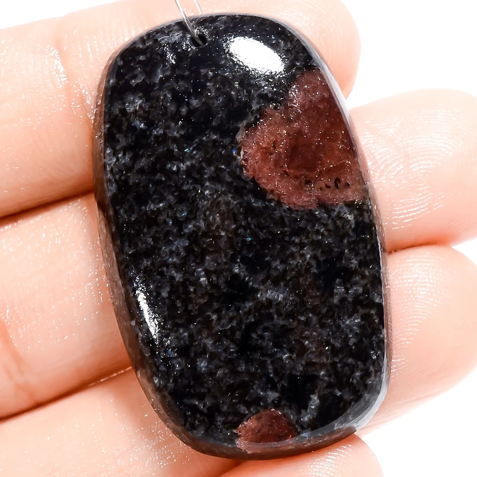 Натуральный рубин осенней сияющей формы кабошон просверленный драгоценный камень 57 карат 37X22X6 мм A31691 - Изображение 1 из 2