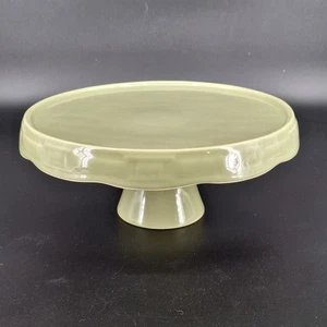 Longaberger Colección Tejida Cerámica Salvia Pedestal Pastel Soporte Plato - Imagen 1 de 11