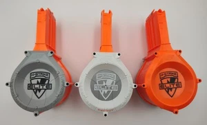 Lot of 3 NERF N-Strike Elite 25 Round Dart Ammo Drum Magazines - Picture 1 of 5