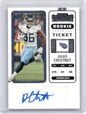 2022 Panini Contenders #274 Julius Chestnut Rookie Ticket Auto - Image 1 of 2