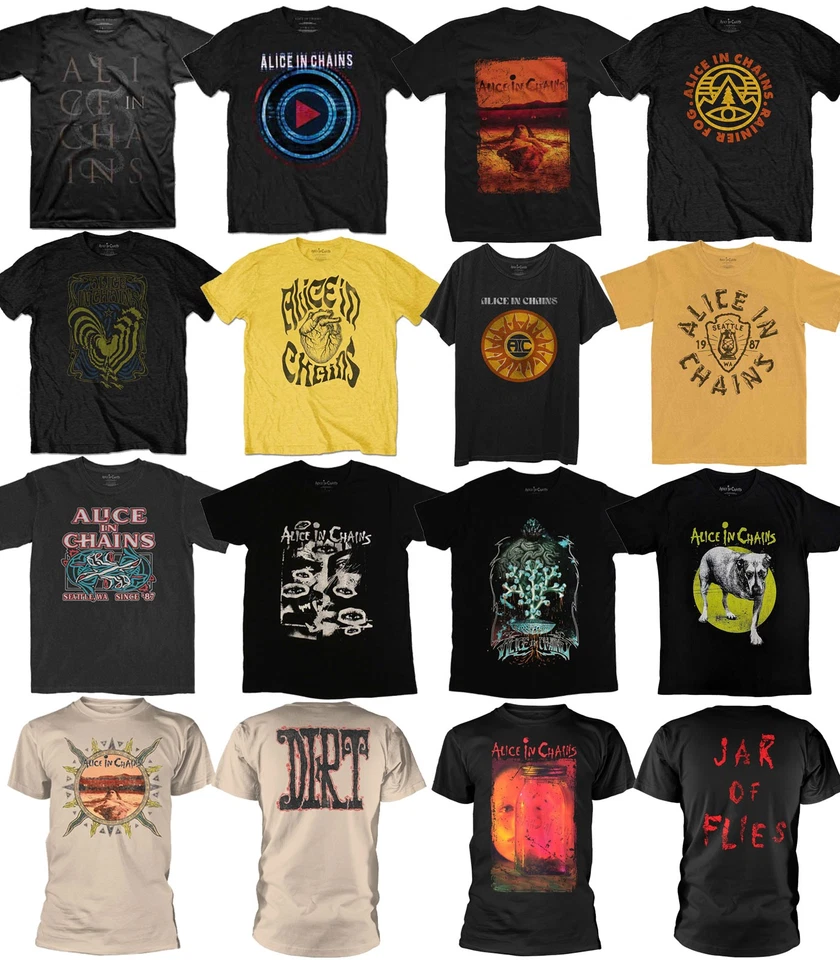 Official Alice In Chains T Shirt Jar Of Flies Dirt Band Logo new Unisex - Image 1 of 1