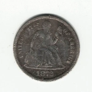 1872 Liberty Seated Dime - Less than 2.4 Million minted!! - Picture 1 of 2