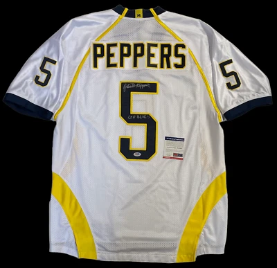 JABRILL PEPPERS SIGNED MICHIGAN ADIDAS AUTHENTIC ROOKIE JERSEY PSA COA FULL NAME - Image 1 of 4