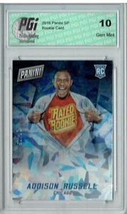 Addison Russell 2015 Panini Cracked Ice #11 Only 25 Made Rookie Card PGI 10 - Picture 1 of 1