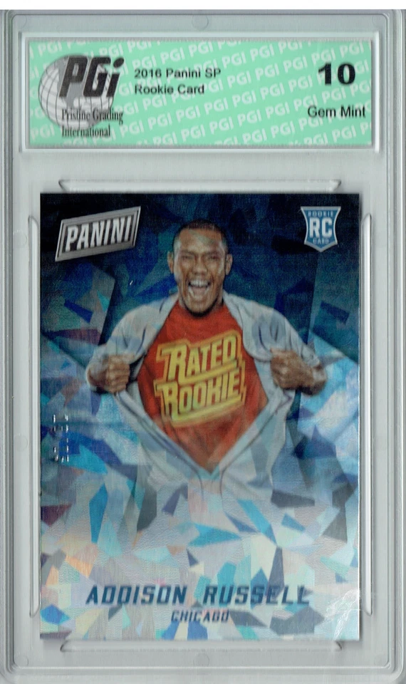 Addison Russell 2015 Panini Cracked Ice #11 Only 25 Made Rookie Card PGI 10 - Image 1 of 1