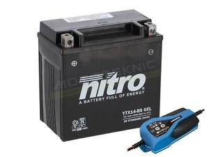 Nitro NTX14 AGM Gel Battery + Charger to fit GILERA GP 800 (08-14) - Picture 1 of 1