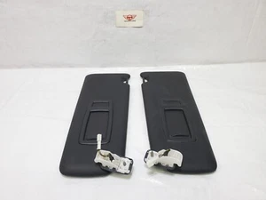 2013 13 BMW 335i xDrive Sun Visor Sunvisor with Mirror Left Right Pair Black OEM - Picture 1 of 7