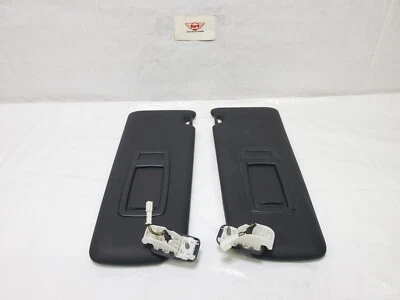 2013 13 BMW 335i xDrive Sun Visor Sunvisor with Mirror Left Right Pair Black OEM - Image 1 of 4