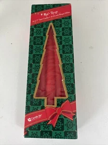 Vintage Candle-Lite Weihnachten rot Kegel 11,5" Kerzen Box mit 10 USA Made - Bild 1 von 7