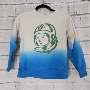 Billonaire Boys Club Sonic Space Drip Crew Neck Sweatshirt White & Blue Size 7/8 - Picture 1 of 12
