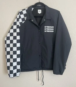 Chaqueta cortavientos para mujer Vans OTW bandera a cuadros forrada frontal a presión talla grande - Imagen 1 de 15