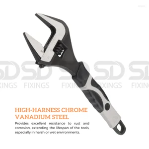 12''- 300mm Adjustable Spanner Wrench Extra Wide Jaw Opening Comfortable Grip - Picture 1 of 7