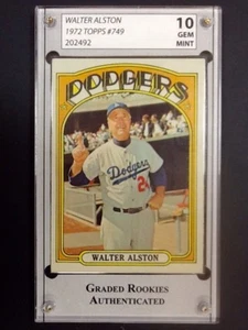 GEMA WALTER ALSTON 1972 TOPPS #749 ¡COMO NUEVA 10! - Imagen 1 de 2