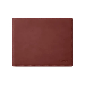 Tappetino Mouse Cuoio Rosso Bordeaux 25x20 - Angoli Squadrati Cuciture in Tinta - Foto 1 di 6