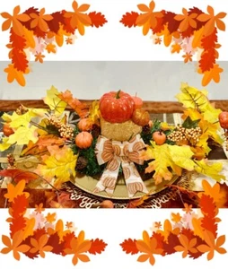 Centerpiece Holiday Fall Floral Pinecones,Pumpkin,Oak Leaves,Berries CP00094 - Picture 1 of 12