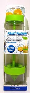 Botella de agua para infusión de frutas con pajita abatible y mango 18 oz verde   - Imagen 1 de 6