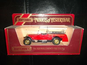 Diecast Matchbox Models of Yesteryear Y6 1920 Rolls Royce Fire Engine - Boxed - Picture 1 of 2