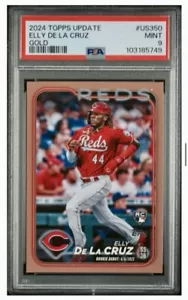Aggiornamento Topps 2024 Elly De La Cruz Rookie RC Debutto Oro /2024 #US350 MINT PSA 9 - Foto 1 di 2