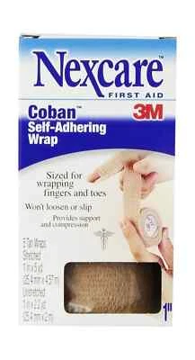 Nexcare Coban Envoltura Autoadhesiva Bronceada 1 Pulgada X 5 Yardas 1" de Ancho No Se Afloja Deslizable Foto 1 de 3