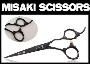 Hairdresser Hair Scissors Black Handle 6.0 Misaki with cloth, and case BB-201 - Picture 1 of 5