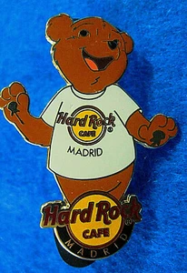 MADRID SPAIN 2009 CLASSIC WHITE CITY T SHIRT BEAR SERIES Hard Rock Cafe PIN LE - Bild 1 von 1