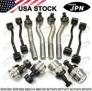 For 1999 - 2004 Jeep Grand Cherokee Front Ball Joint Tie Rod Sway Bar 12PC Kit - Bild 1 von 10