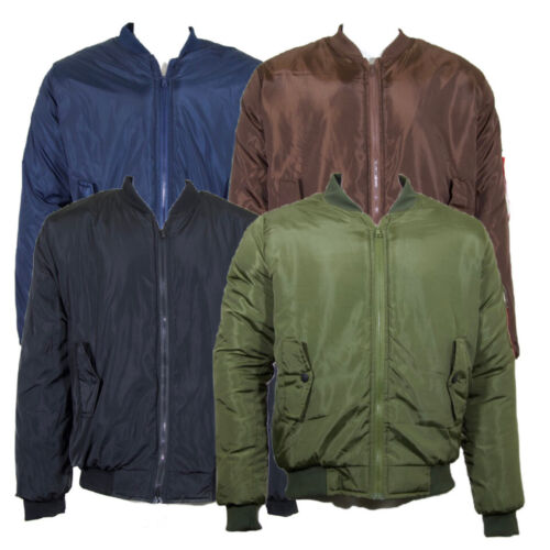 Men's Jacket Premium Padded Water Resistant Reversible Flight Bomber Outerwear
