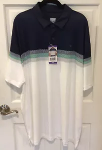 Callaway Mens 2XL DRI-FIT Performance Golf Polo Shirt (blanco / azul marino / verde / gris) NWT - Imagen 1 de 5