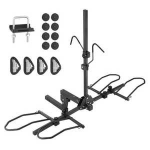 2-Bike Rack Hitch Mount 160lbs Folding Carrier Car Truck SUV 2" Receiver - Picture 1 of 12