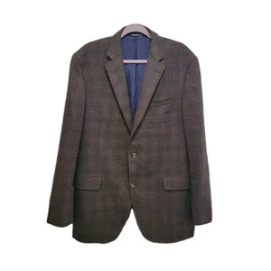 Jack Victor Men's Wool Sport Coat Blazer Plaid Brown Classic Fit 2-Button Medium - Picture 1 of 14