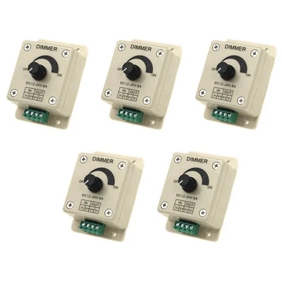 5X DC 12V-24V LED Dimmer Controller Adjust Single Color for 5050 3528 LED6621 - Image 1 of 4