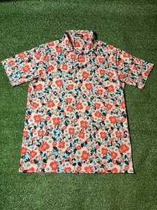 Bad Birdie Men’s Golf Polo Large Floral Print Colorful USA Polo - Picture 1 of 6