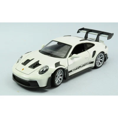 PORSCHE 911 (992) GT3 RS WHITE 1:24 Welly Auto Stradali Modellino Nuovo - Immagine 1 di 2