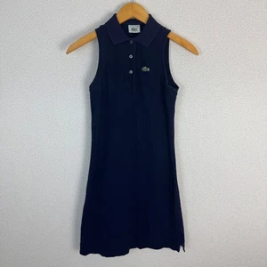 Lacoste Polo Dress, Sleeveless, Embroidered Logo, Navy, Size 38, Women's Used - Picture 1 of 7