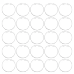 48 piezas Anillos de cortina: anillos redondos de cortina de ducha ganchos transparentes cierre a presión para - Imagen 1 de 12