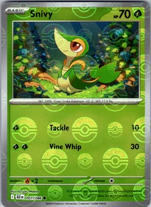 Snivy Pokeball Pattern 001/086 SV: Black Bolt Uncommon - NM - Picture 1 of 2