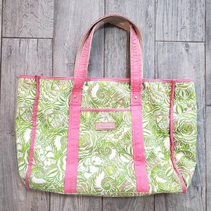 Lilly Pulitzer Kappa Delta Original Tote Beach Bag Pink Green Sorority College - Picture 1 of 12