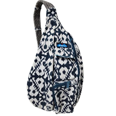Kavu Original Rope Sling Bag Blue Blot Lightweight  Crossbody Hiking NWOT - Image 1 of 4