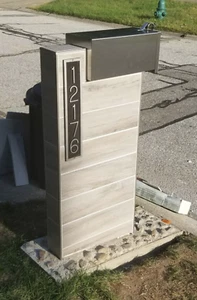 "Placa de dirección: letrero número de casa rectangular vertical de aluminio 20.5""X 1/2""X 4" - Imagen 1 de 9