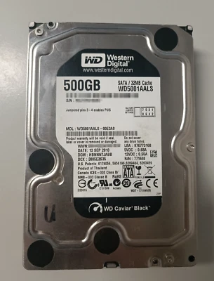 Western Digital Caviar Black 500 GB SATA 3,5" HDD Festplatte WD5001AALS - Bild 1 von 2
