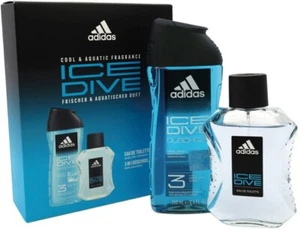 Geschenk Set Herren Männer ADIDAS ICE DIVE 2-teilig EDT 100ml+ Duschgel 250ml - Bild 1 von 3