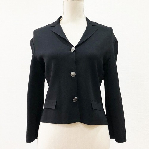 CHANEL COCO MARK giacca bottoni blouson donna taglia 36 nero vintage vecc lo